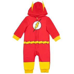 DC Comics Justice League The Flash Fleece Zip Up Pajama Coverall