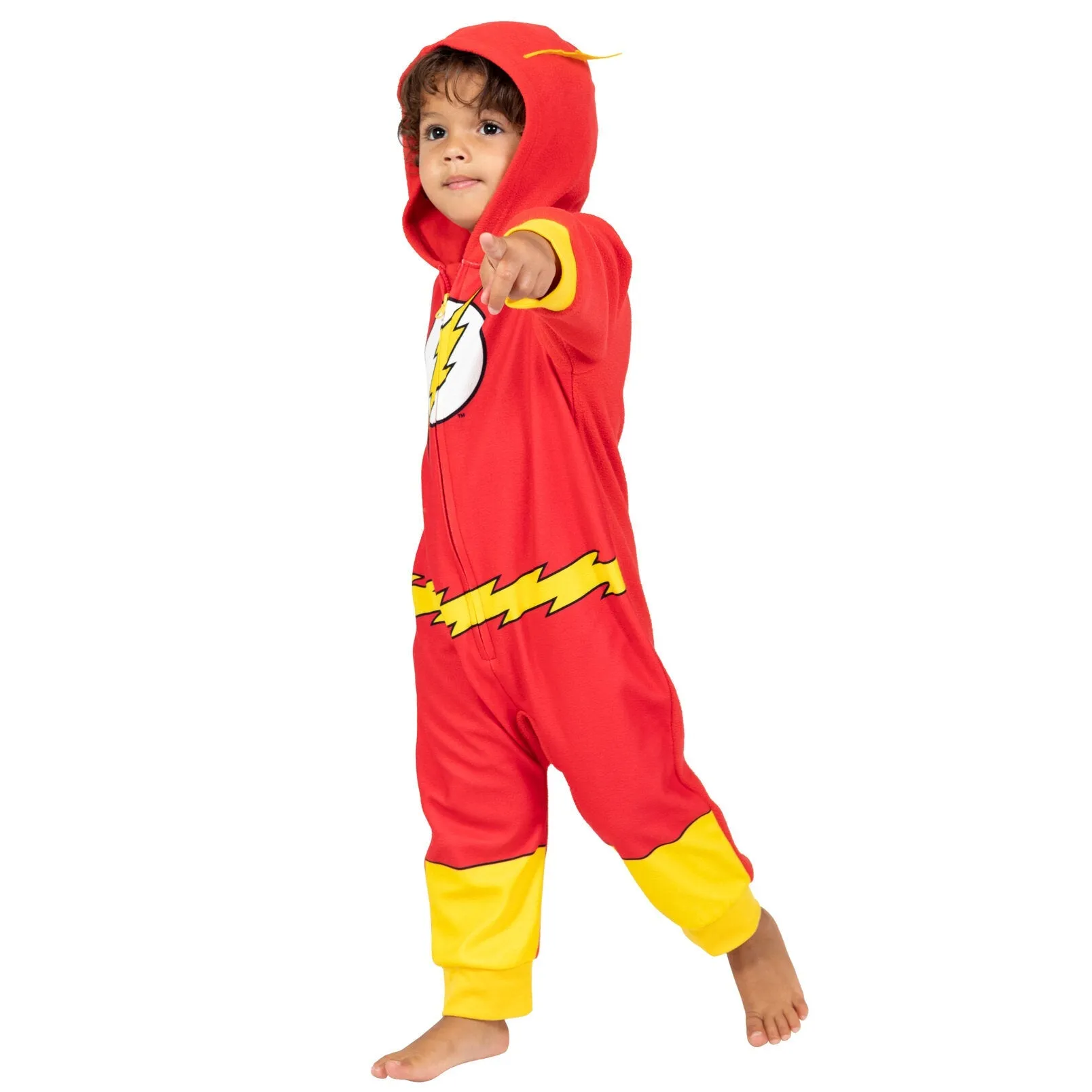 DC Comics Justice League The Flash Fleece Zip Up Pajama Coverall