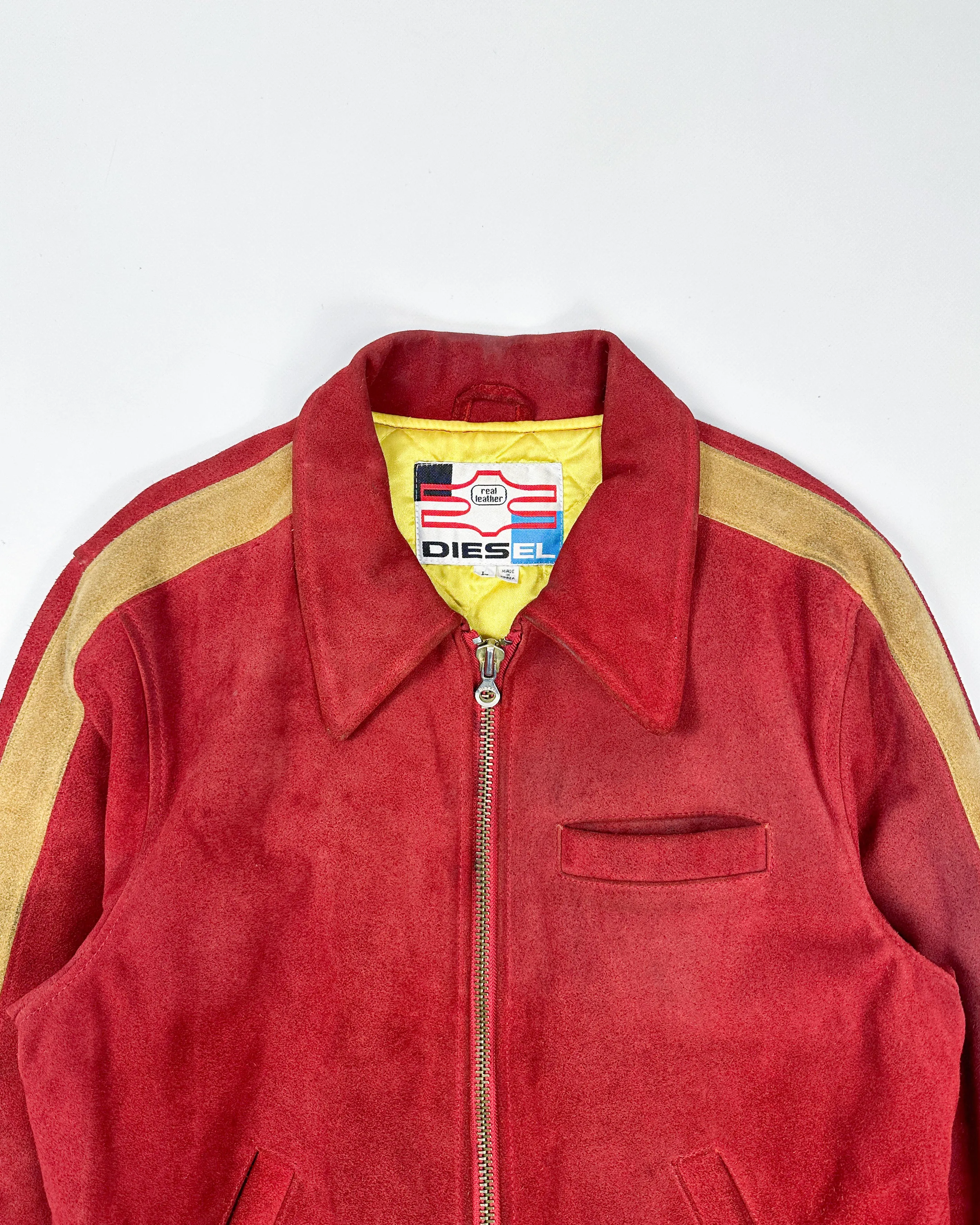 Diesel Made In Korea Red Suede Jacket 1980's