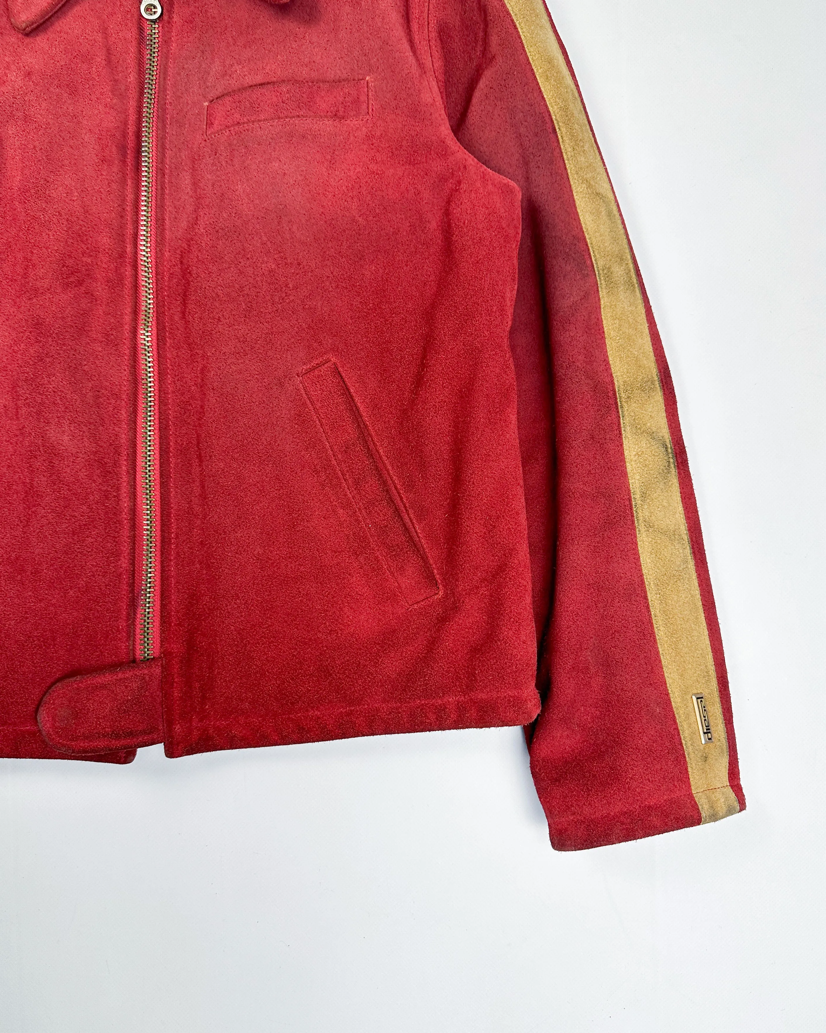 Diesel Made In Korea Red Suede Jacket 1980's