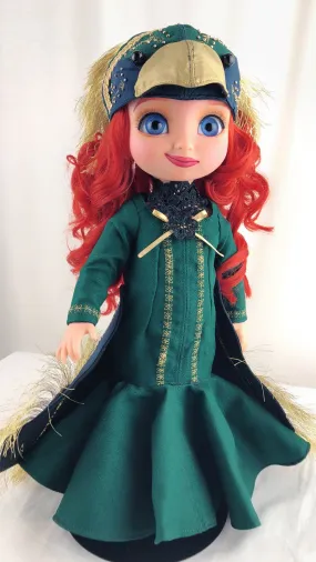 Disney animator doll repainted costum Merida *glass eyes* Peacock Princess