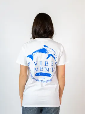 DOLPHIN T-SHIRT (RYGPRINT) - HVID