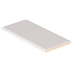 Domino Ceramic Tile Collection White Glossy 3"x6" -  Bull Nose