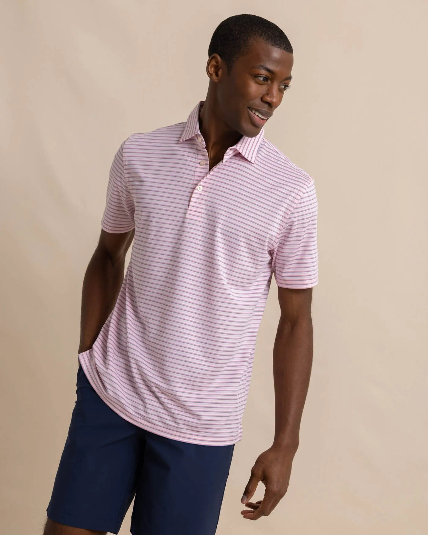 Driver Carova Stripe Polo Shirt