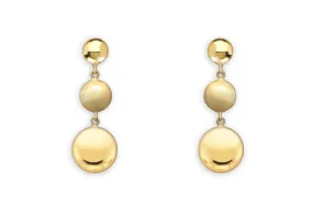 Earrings 18kt Yellow Gold Disc Drops