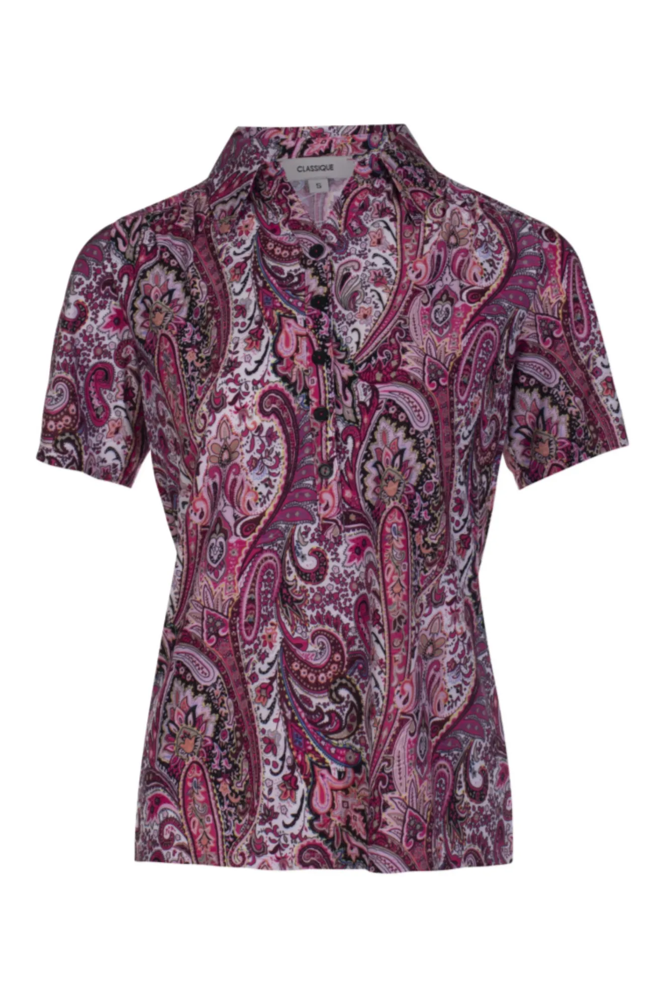 Easy wear easy care Polo Top | Pink Blush Paisley | 9122AR