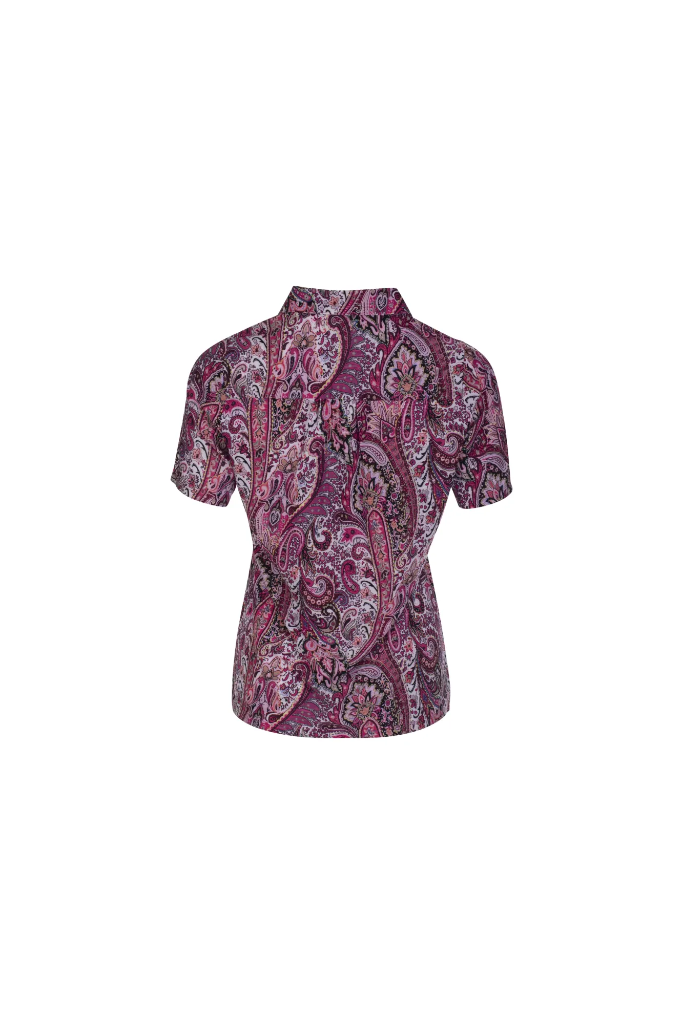 Easy wear easy care Polo Top | Pink Blush Paisley | 9122AR