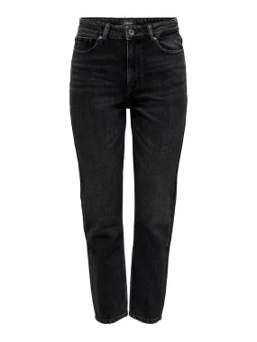 Emily High Waist Jeans - Sort Denim