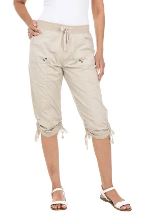 Emma Pull-On Ruched Capri Pant