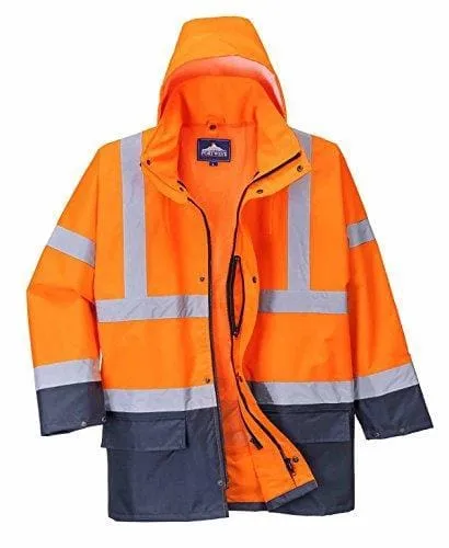 Essential 5 in1 Hi Vis Class 3 Jacket and Bodywarmer/Gilet RIS 3279 Portwest S766