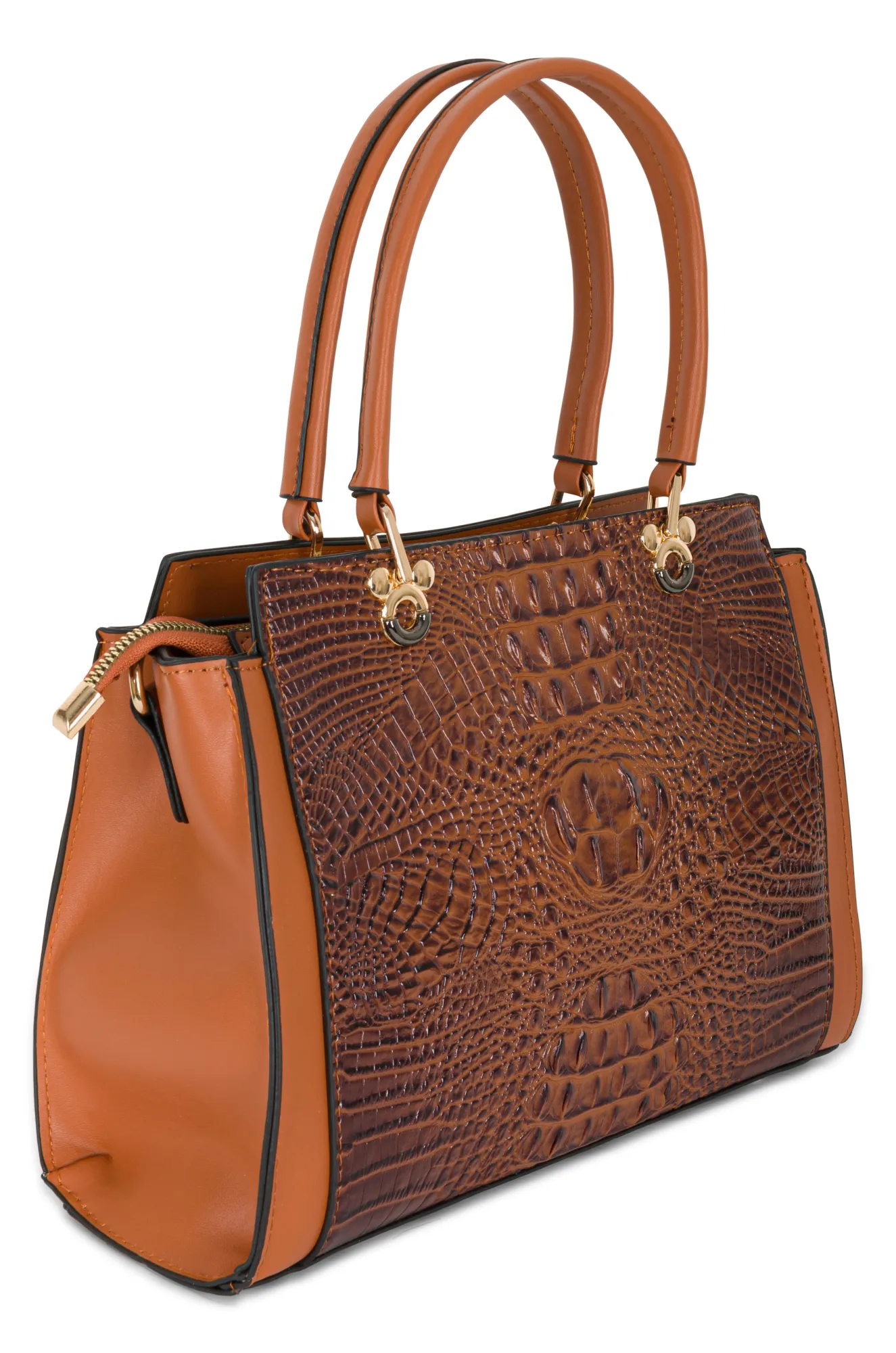 Faux Leather Bag with accessory | TAN | 0487ZZ