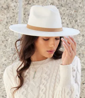 Faux Suede Fedora Hat