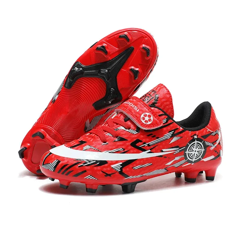 Football Boots 2024 Outdoor Trainers Soccer Shoes For Kids Boys Hook and loop Sports Sneakers Futsal Shoes Children