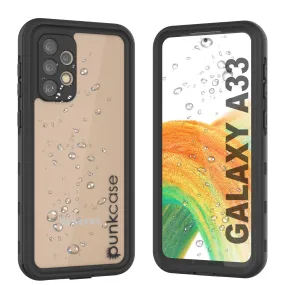 Galaxy A33 Waterproof Case PunkCase StudStar Black Thin 6.6ft Underwater IP68 Shock/Snow Proof