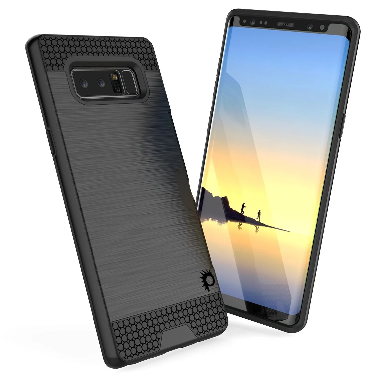 Galaxy Note 8 Dual-Layer Ultra Screen Protector Case W/ Card Slot [Black]