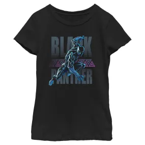 Girl's Marvel Avengers Classic Panther Pose T-Shirt