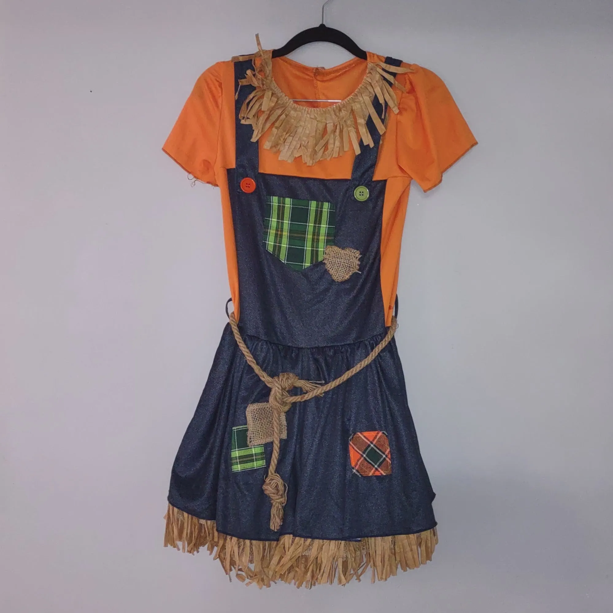 Girls Scarecrow Dress Halloween Costume Girls L (10/12)