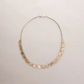 GOLD SQUARE COLLAR NECKLACE