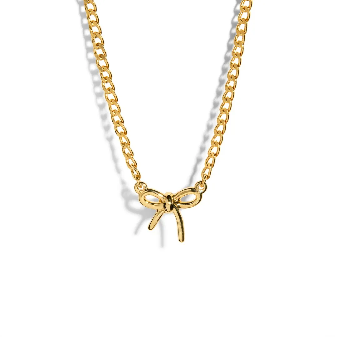 GOLDEN BOW COQUETTE NECKLACE