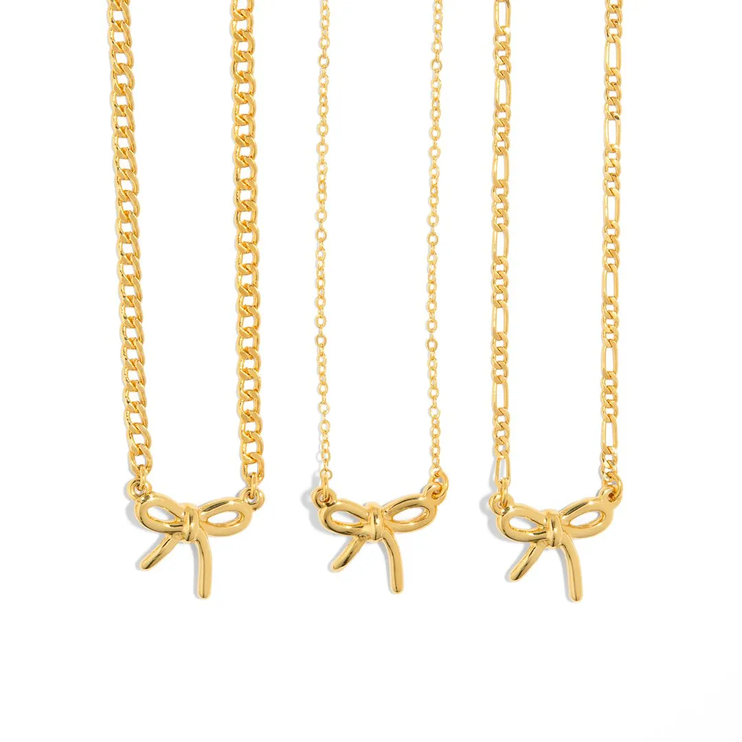 GOLDEN BOW COQUETTE NECKLACE