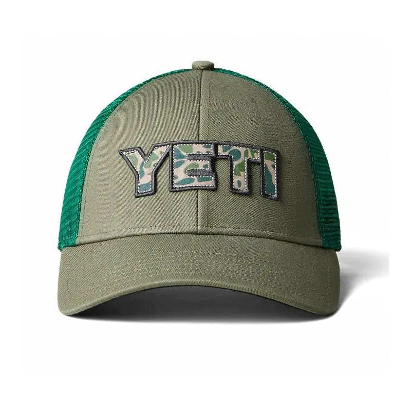 GORRA YETI CAMO LOGO BADGE TRUCKER OLIVE