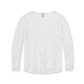 Gracie V-Neck Sweater - White