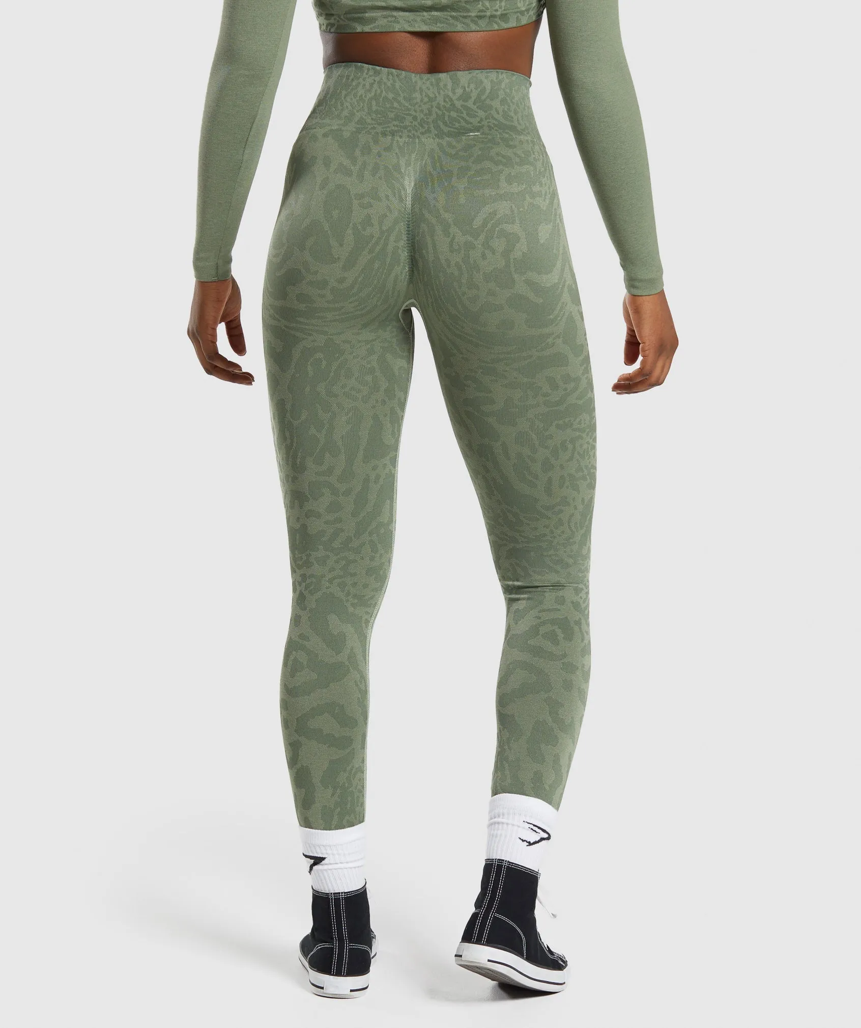 Gymshark Adapt Safari Seamless Legging - Force Green/Faded Green