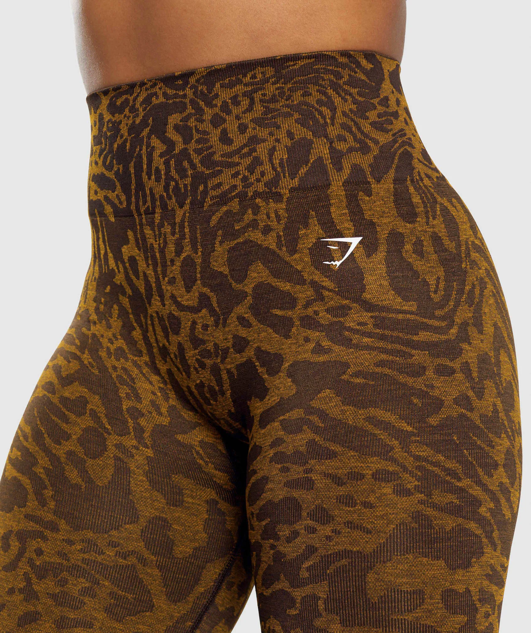 Gymshark Adapt Safari Seamless Leggings - Archive Brown/Burnt Yellow