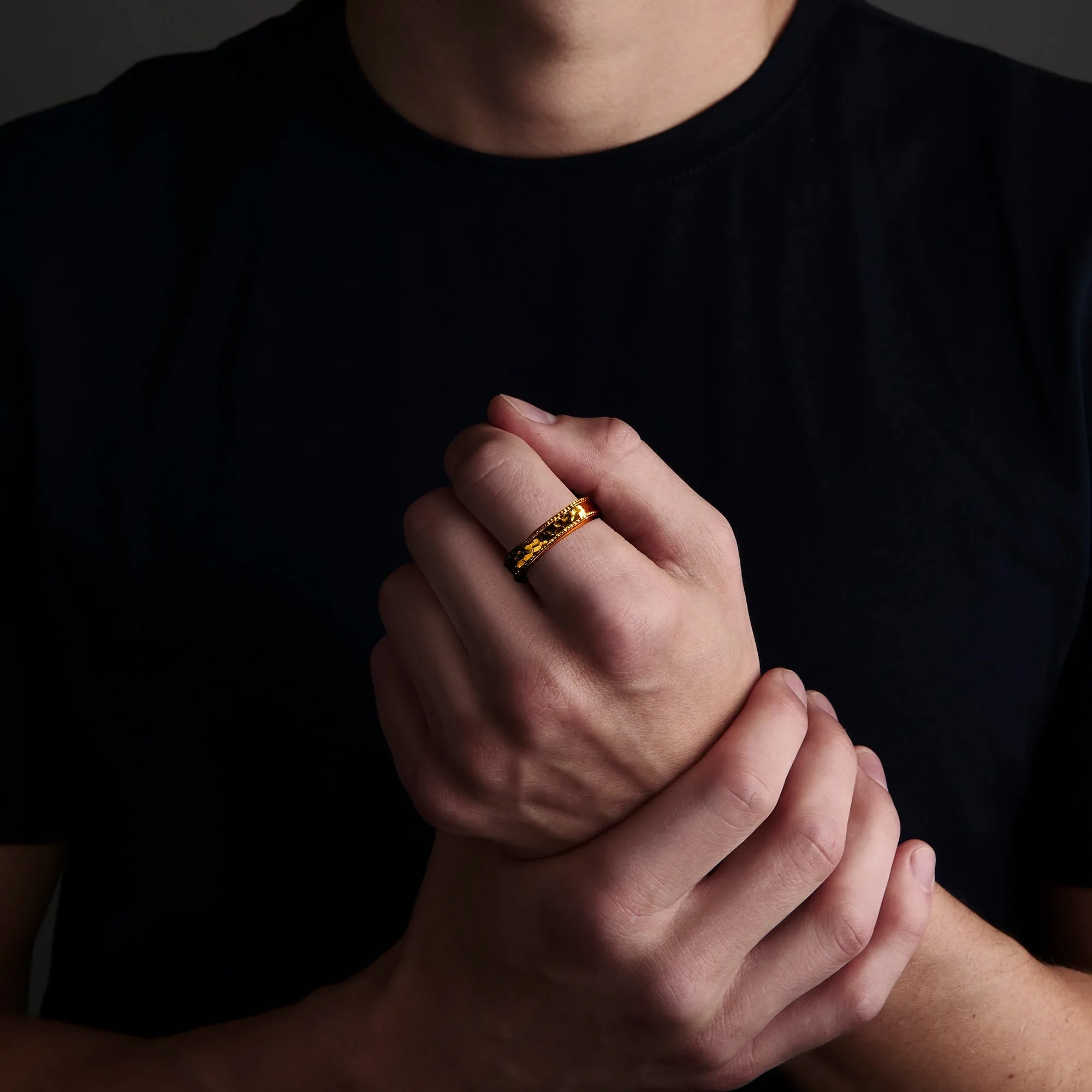 Hammered Square Ring