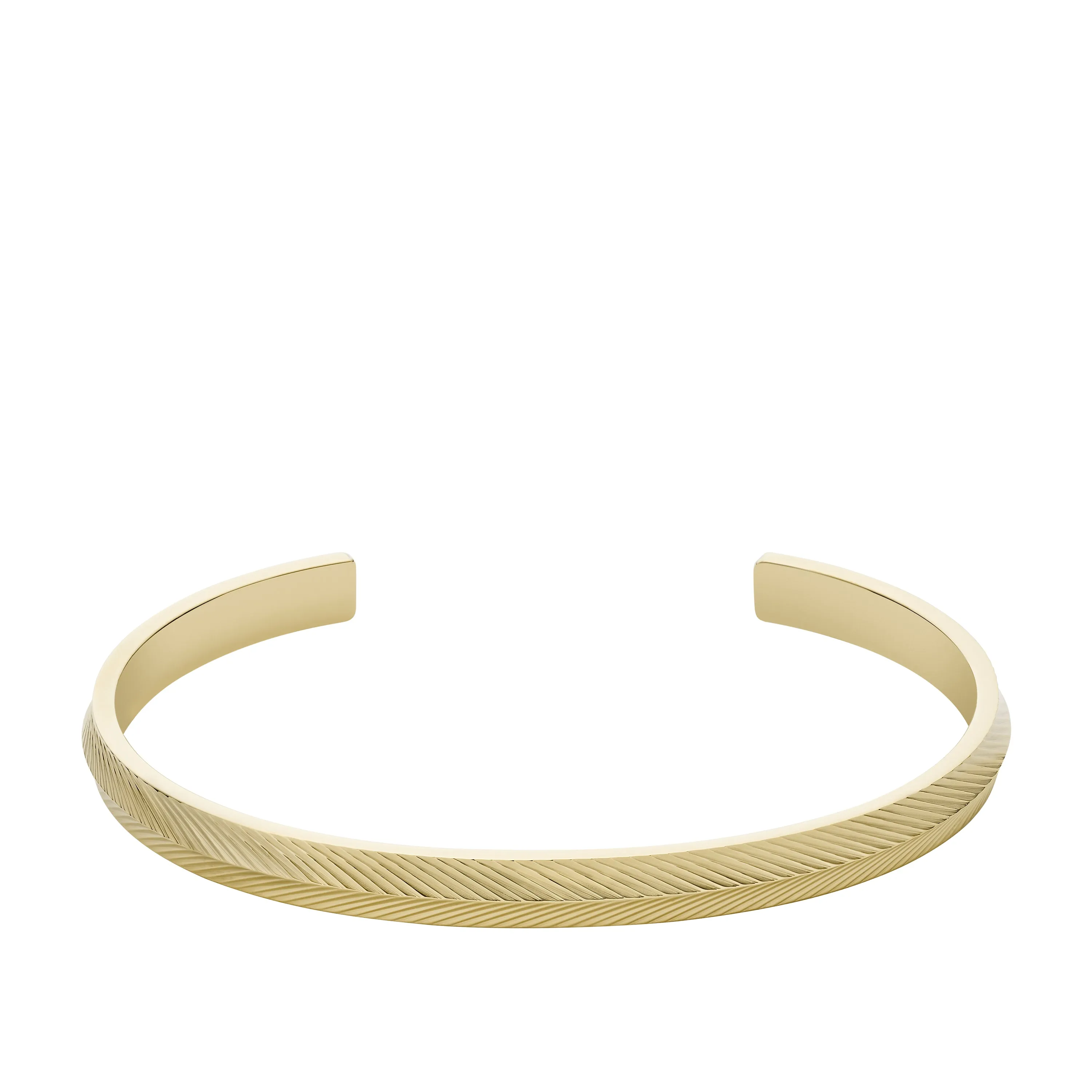 Harlow Linear Texture Gold-Tone Stainless Steel Bangle Bracelet