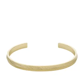 Harlow Linear Texture Gold-Tone Stainless Steel Bangle Bracelet