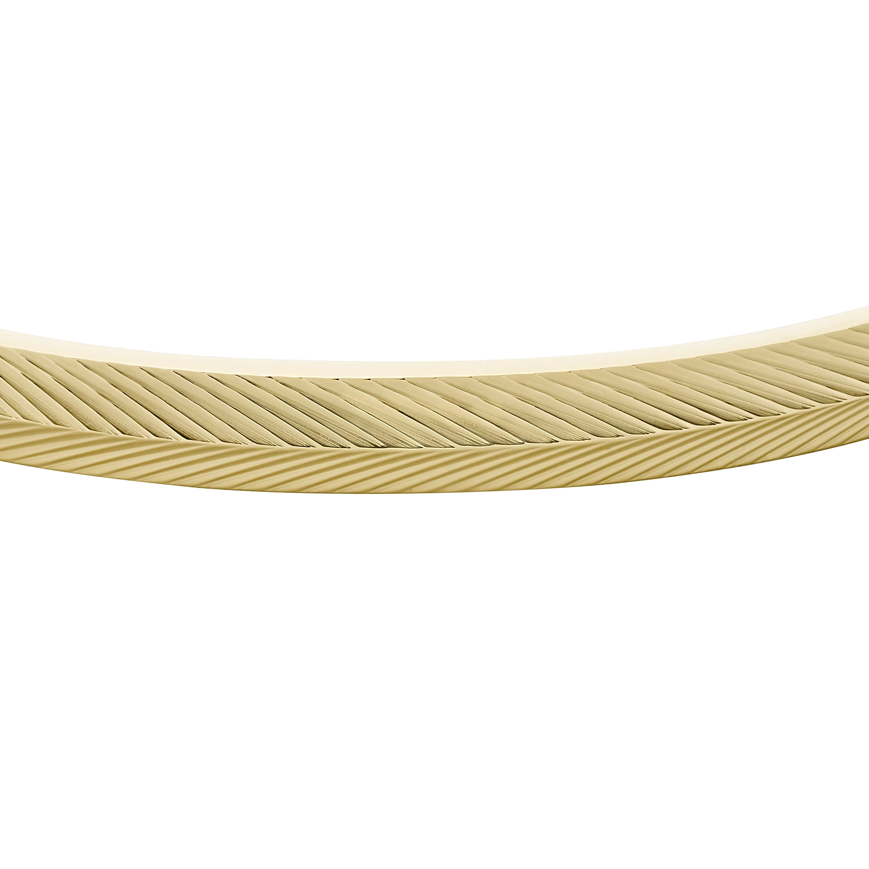 Harlow Linear Texture Gold-Tone Stainless Steel Bangle Bracelet