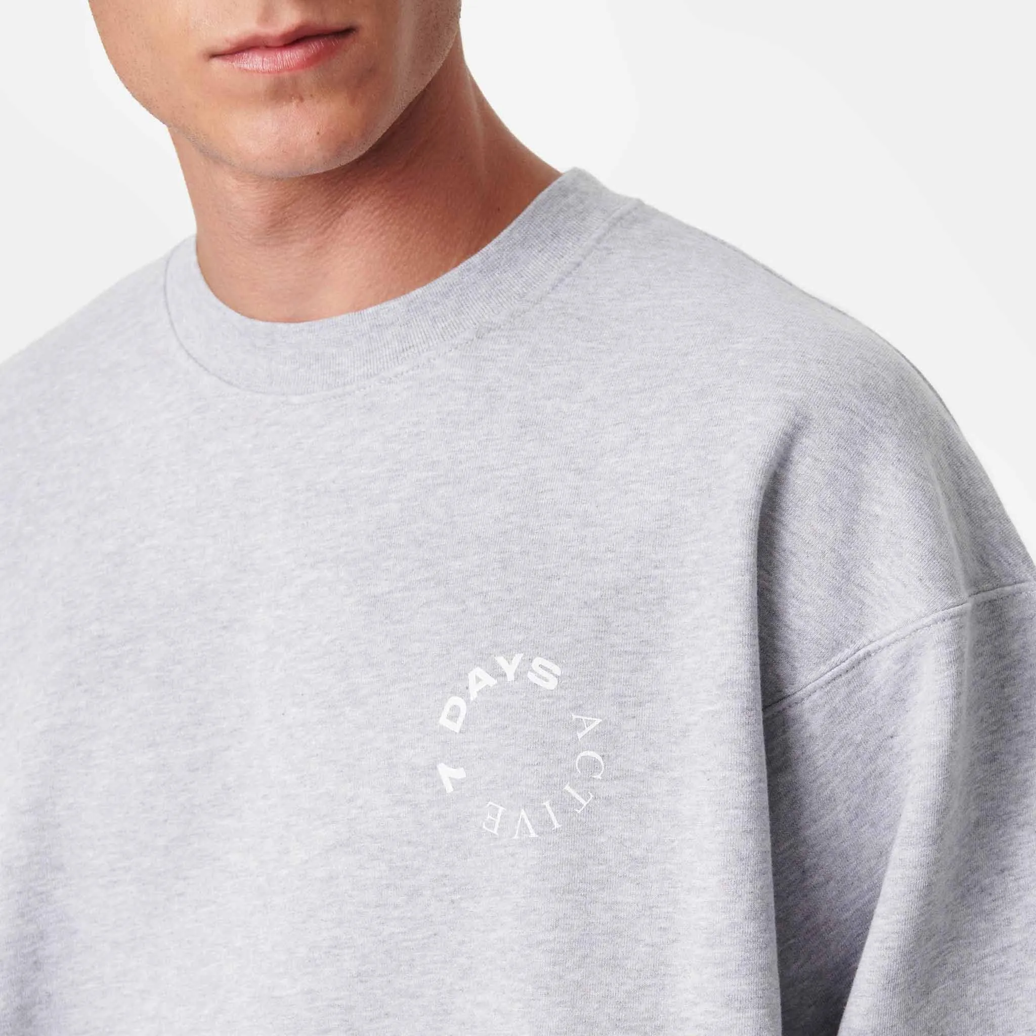 Heather Grey Organic Cotton Sweatshirt by 7Days Active