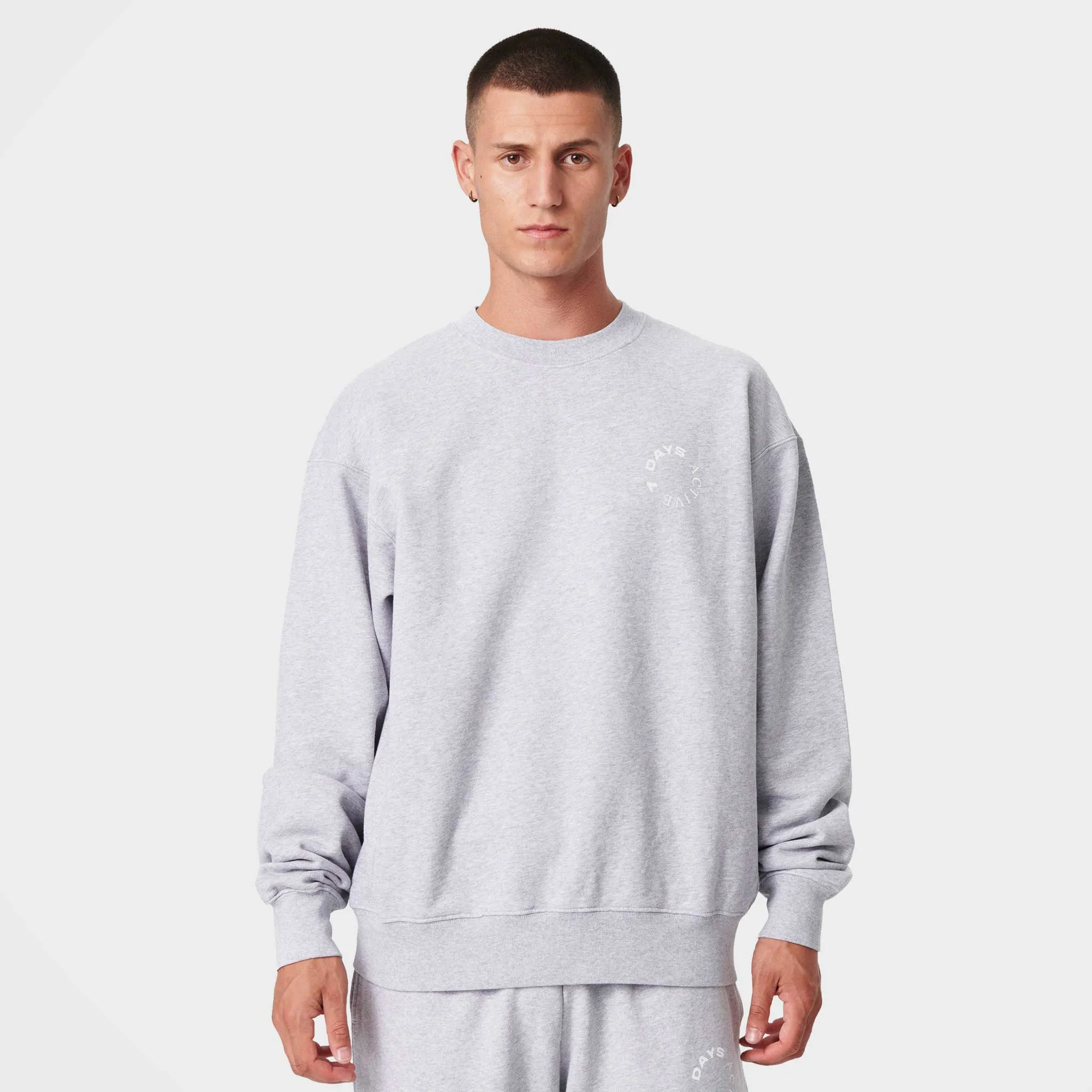 Heather Grey Organic Cotton Sweatshirt by 7Days Active