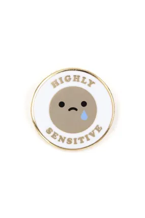 Highly Sensitive Enamel Pin (1" wide)