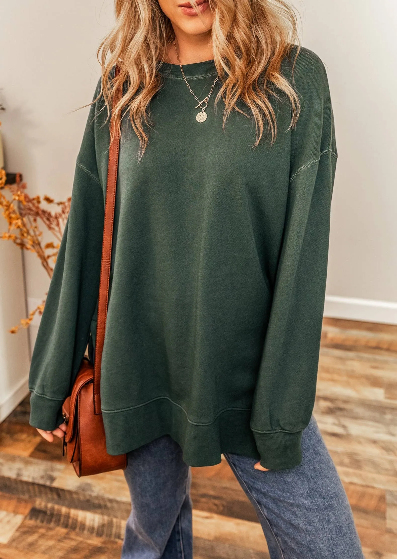 Hunter Green Pullover Sweatshirt