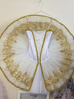 Just Ballet White and Gold tutu - Hire only