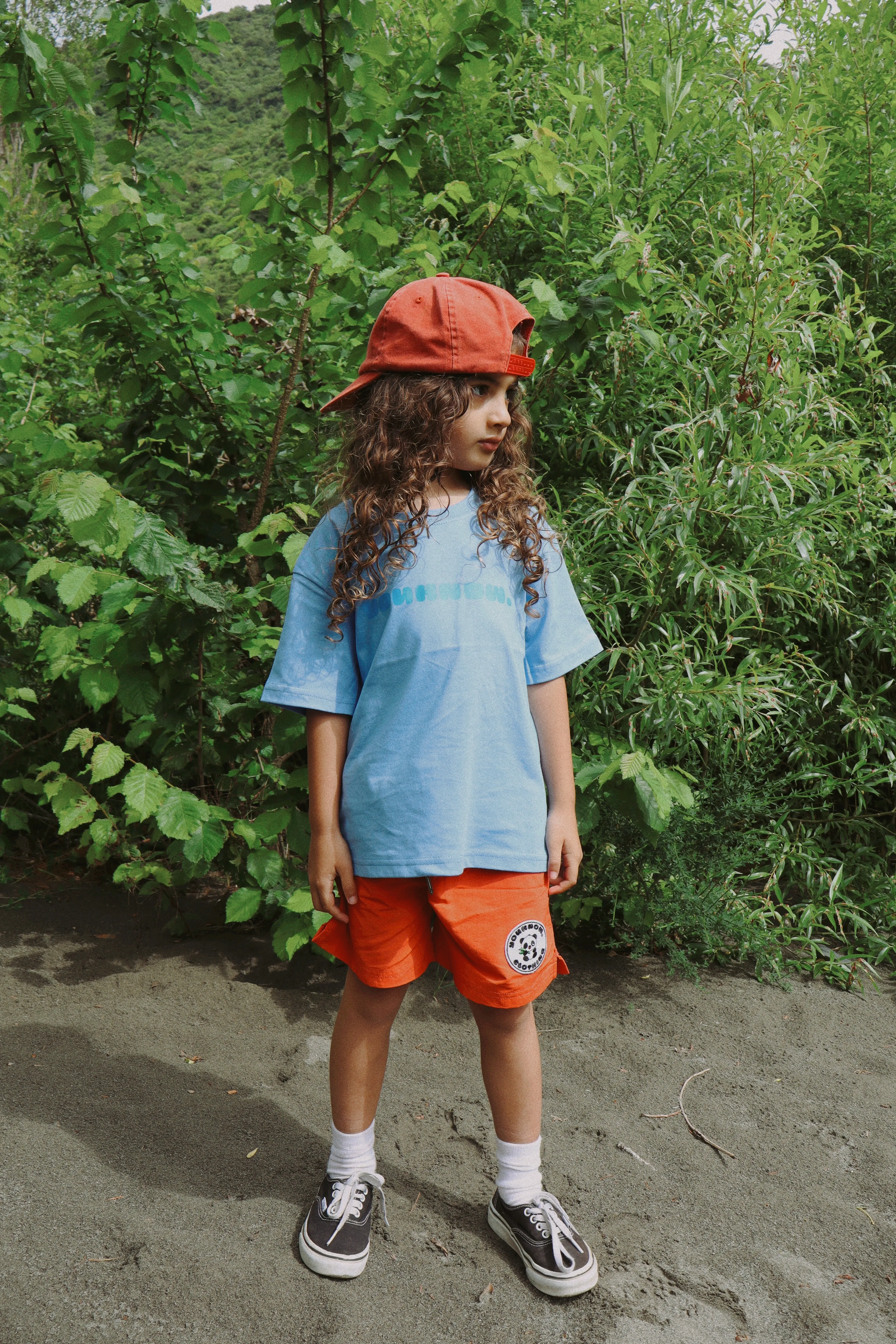 KIDS NYLON SHORTS | ORANGE