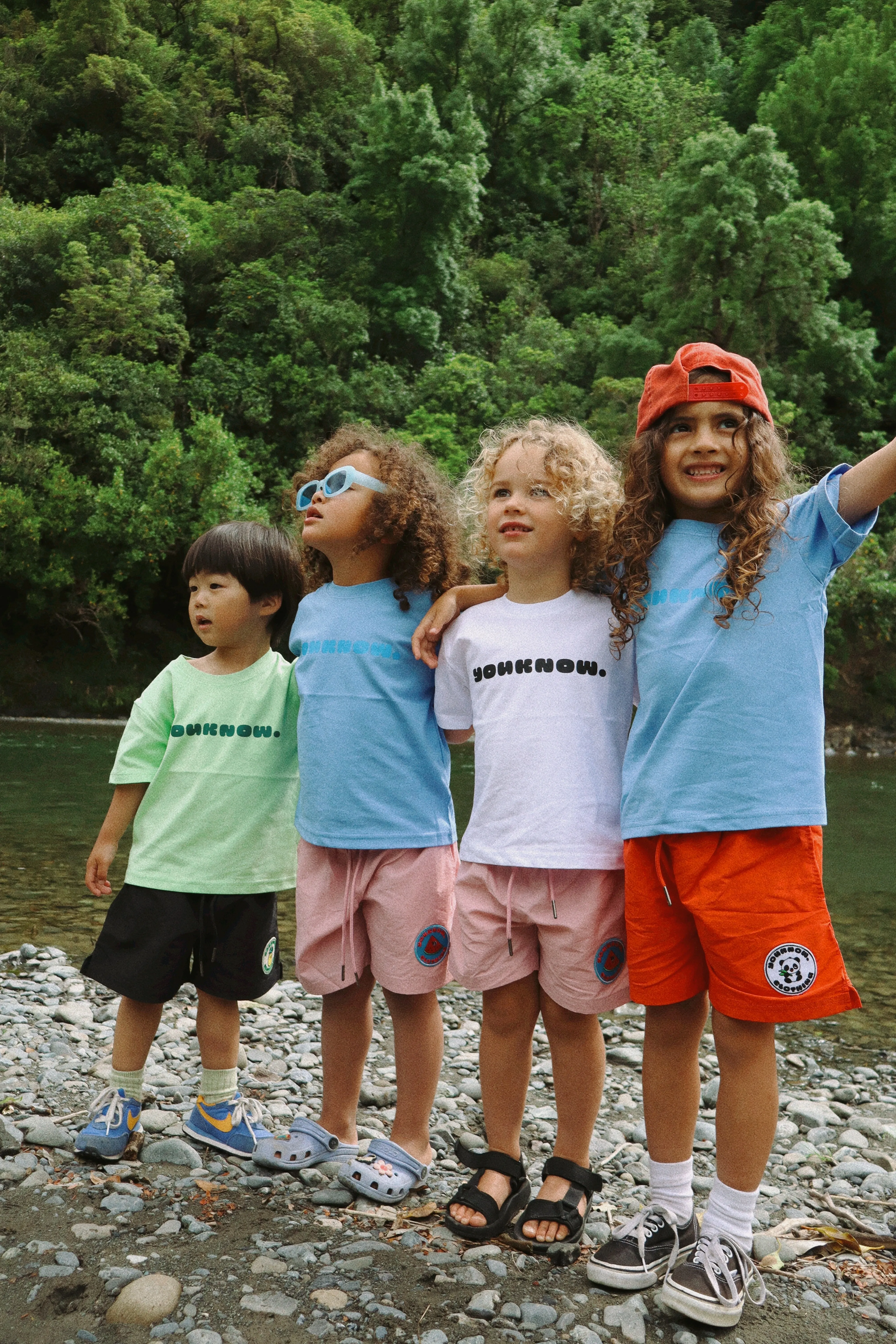 KIDS NYLON SHORTS | ORANGE