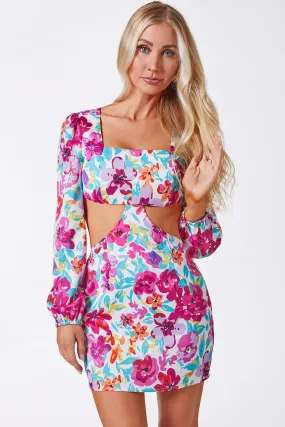 Laura Floral Cutout Dress