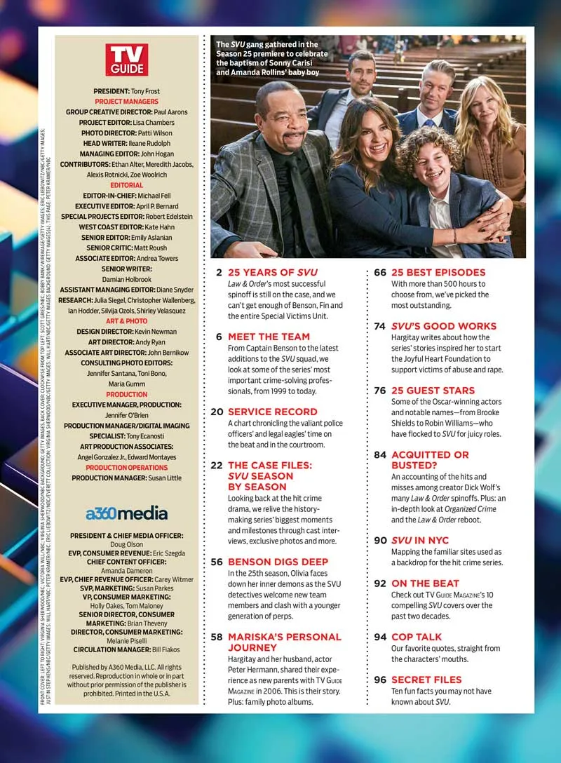 Law & Order SVU Special Victims Unit - Case Files Season By Season, Mariska Hargitay's Newborn, 25 Best Episodes, 25 Guest Stars, Dick Wolf's Spinoffs, Inside New Season, Quotes, Facts & What's Next?