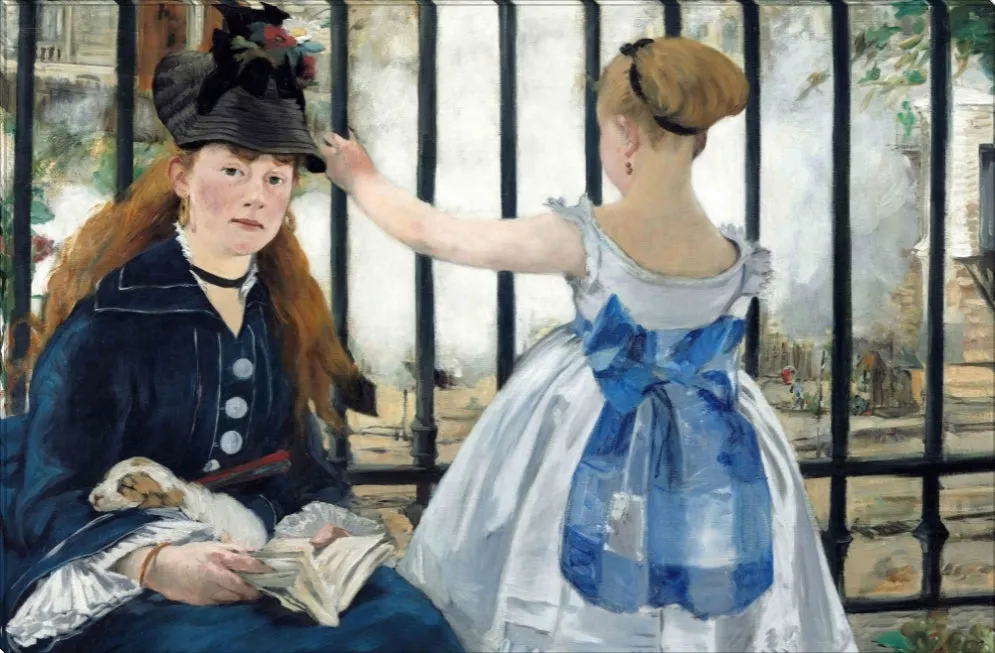 Le Chemin De Fer | Edouard Manet Masters Classic Art in Gallery Wrapped Canvas | Various Sizes