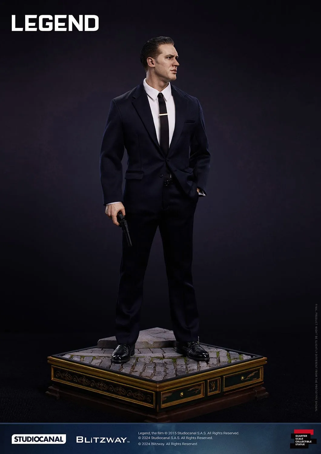 Legend: Reginald Reggie Kray: Superb Scale Statue: 1/4: 53 cm