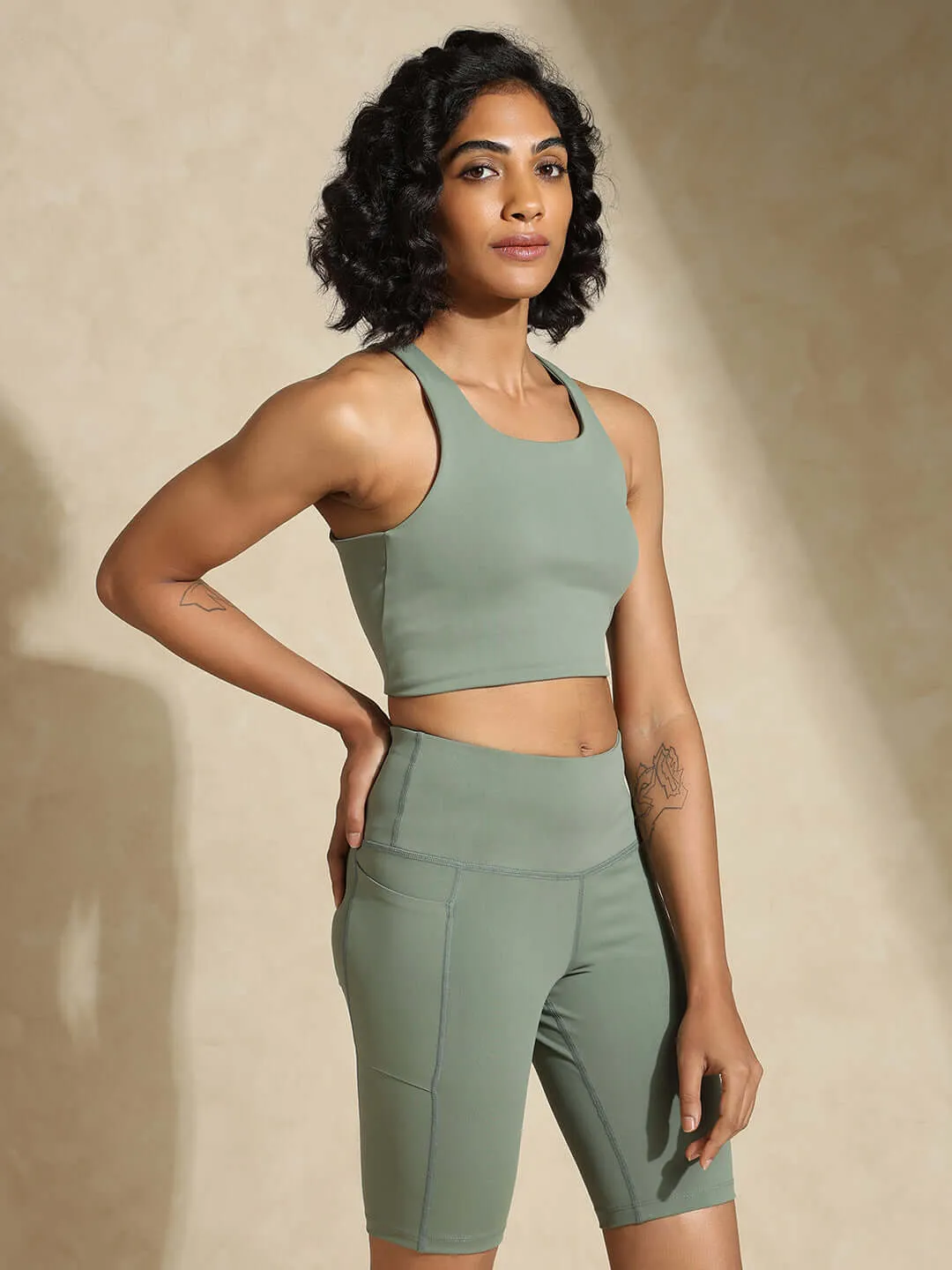 Light Sage High Impact Action Bra & Aura Leggings