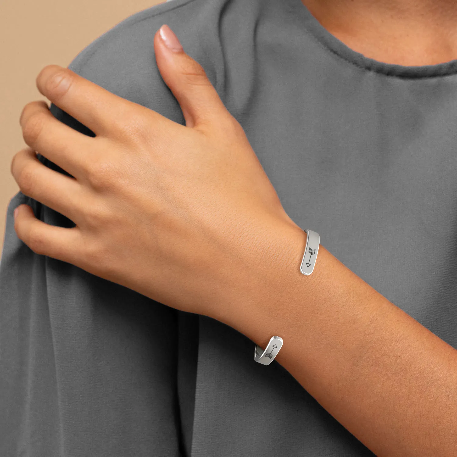 Lord Guide My Hands and Heart Personalizable Cuff Bracelet