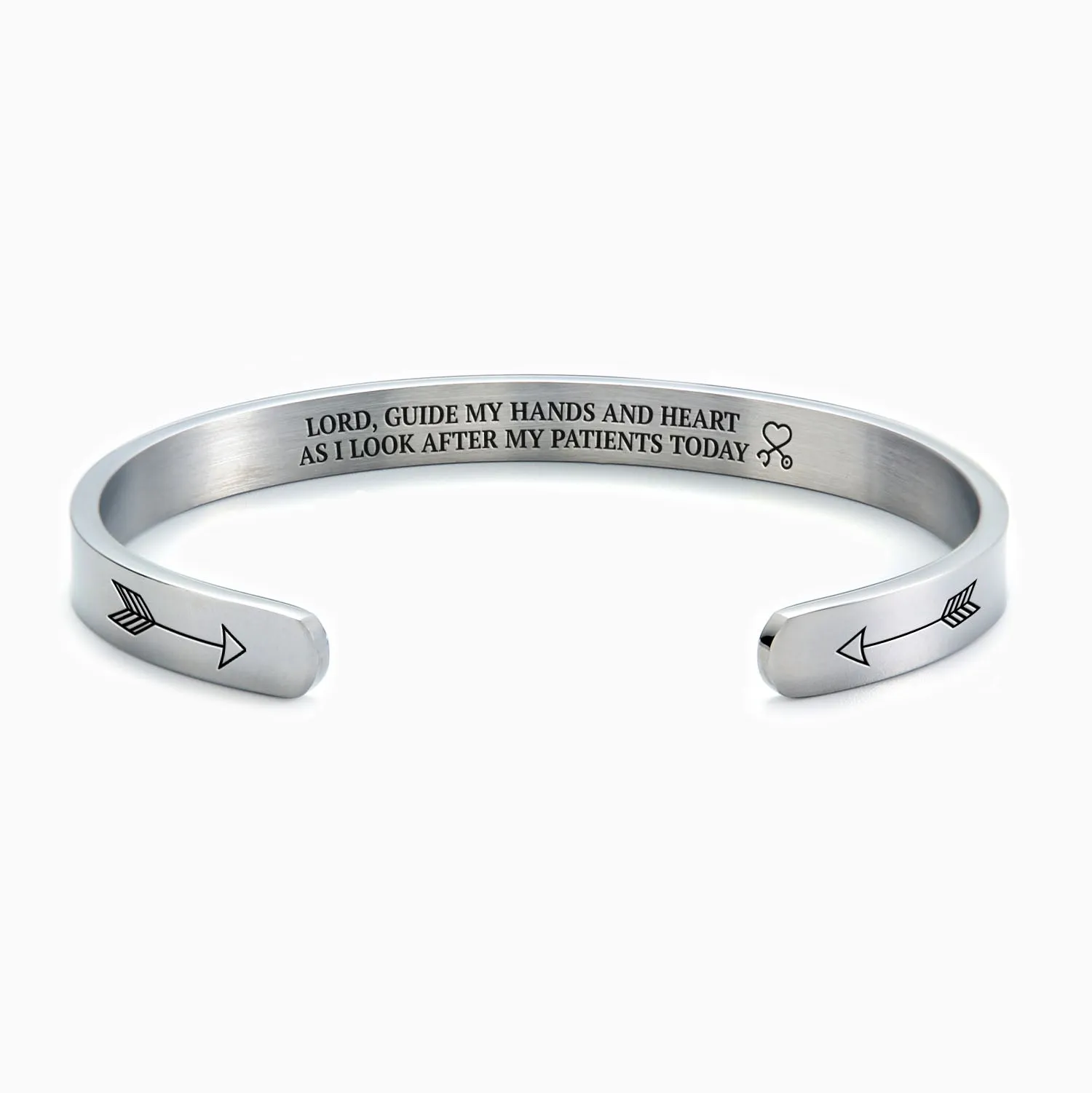 Lord Guide My Hands and Heart Personalizable Cuff Bracelet