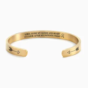 Lord Guide My Hands and Heart Personalizable Cuff Bracelet