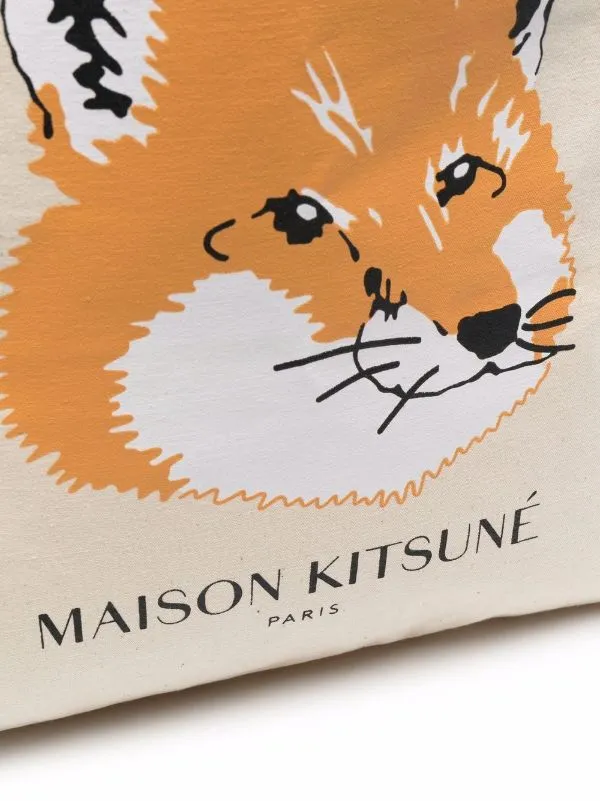 Maison Kitsune Fox Head Tote Bag