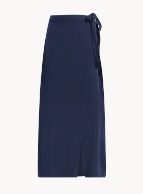 Maxi Wrap Skirt - Brazilian Navy