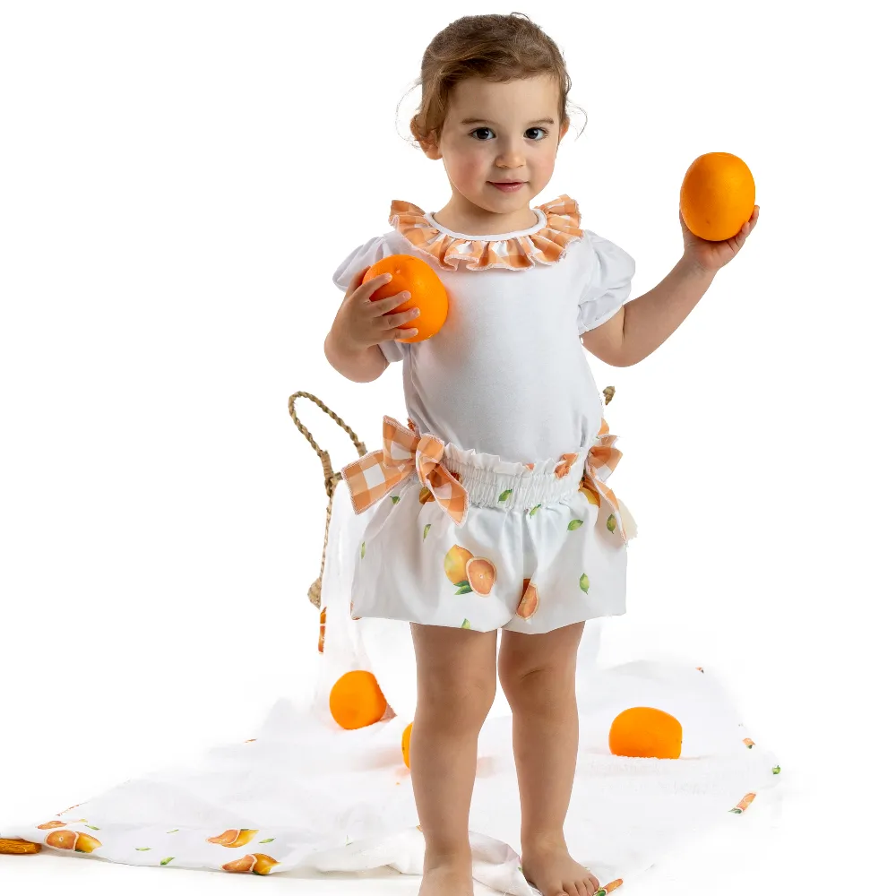 Meia Pata Girls Oranges Bubbly Shorts & T-shirt